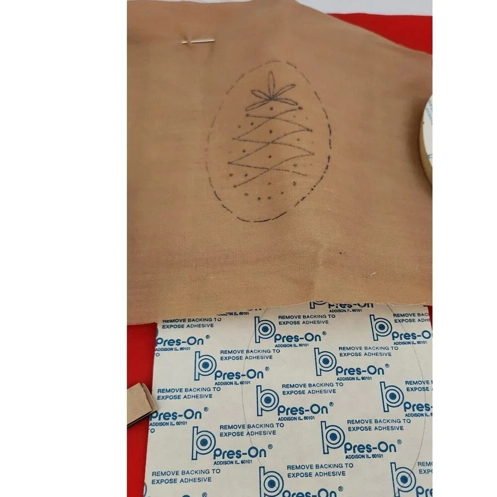 Vintage Pres-on Pineapple‎ Ribbon Embroidery Kit